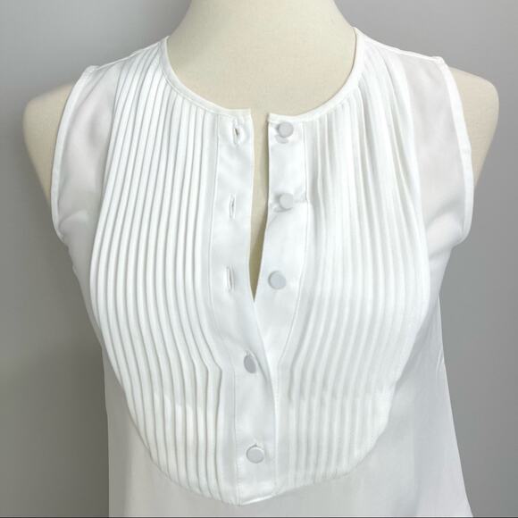 J. Crew Drapey Sleeveless Tuxedo Top Size XXS - Picture 4 of 6